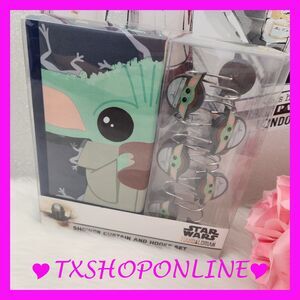 Star wars Mandalorian shower curtain & hooks set
